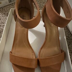 Style & Co. Tan Ankle Strap Heels